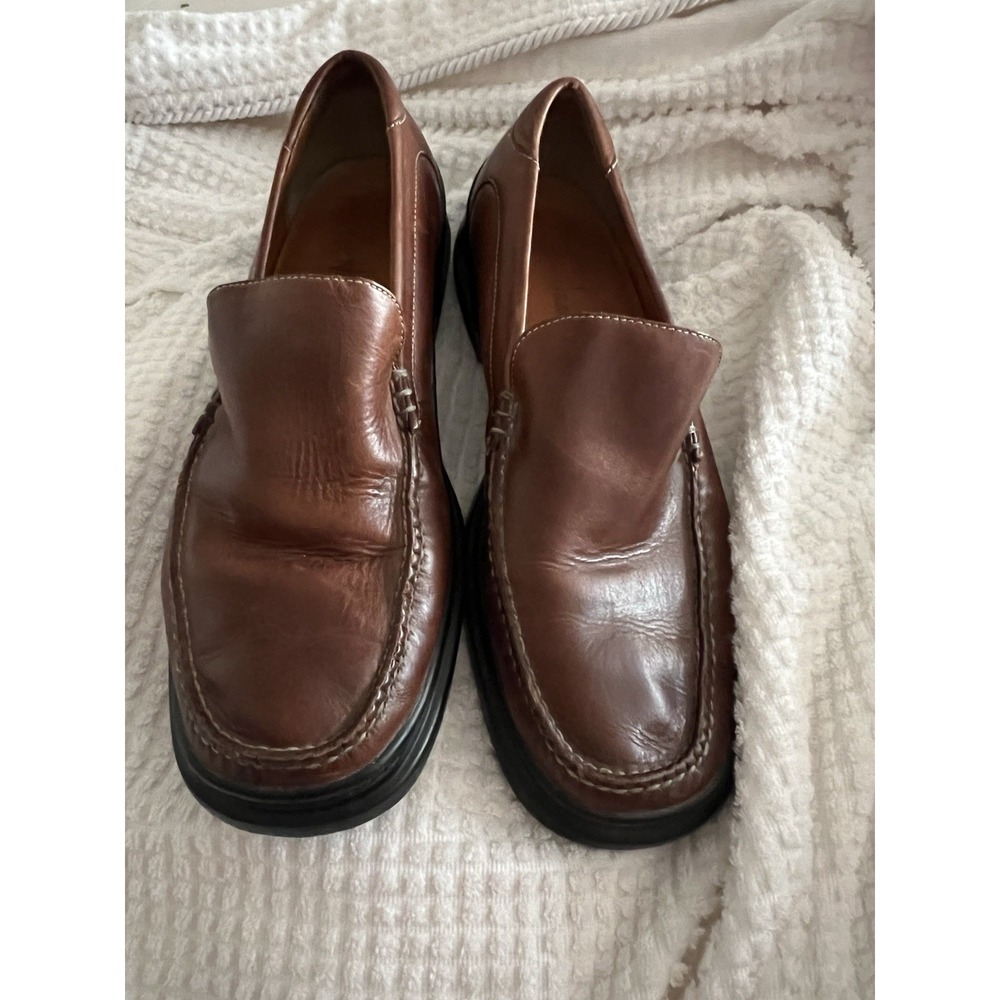COLE HAAN NikeAir Men's Brown Leather Slip-on Loafer Shoes Size 9 Med 07184